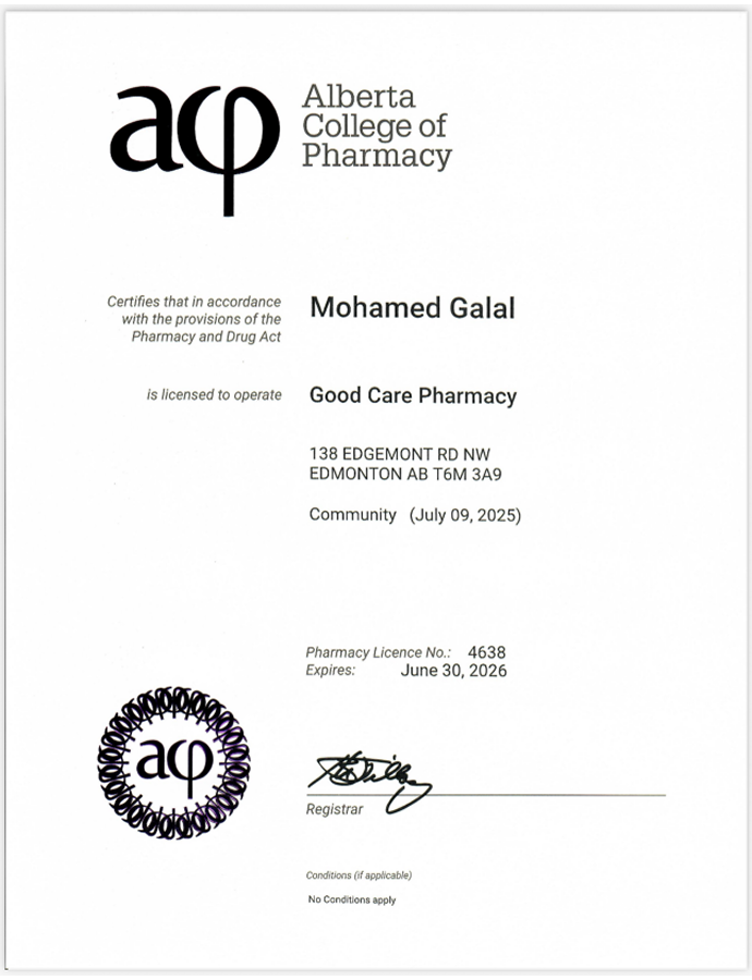 Pharmacy License